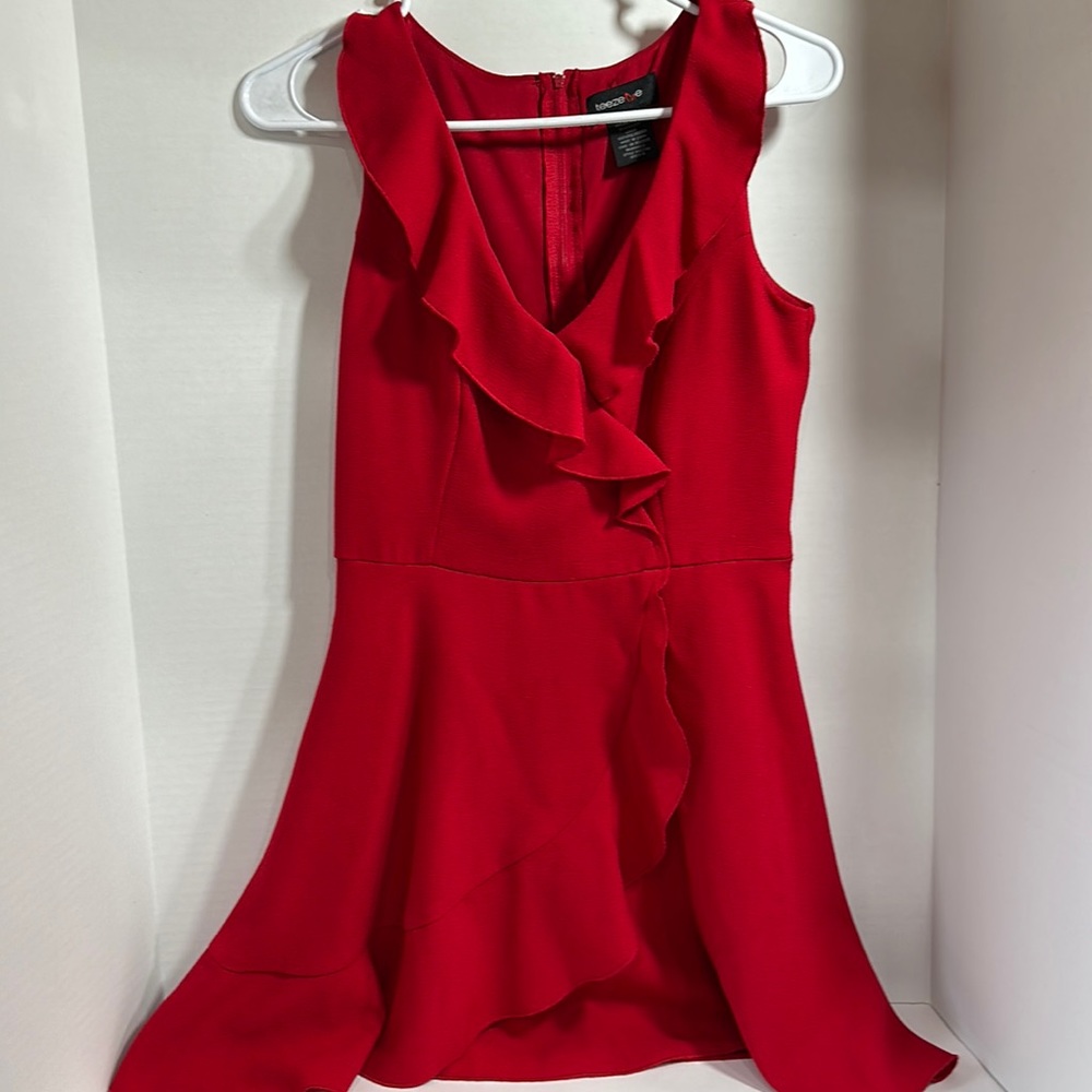 Teeze me red sleeveless ruffle dress size 5/6